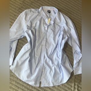 Talbots Light Blue Button-Down Shirt for Women
